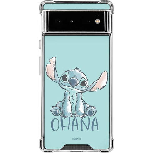 Disney Lilo and Stitch Ohana Google Pixel 6 Clear Case